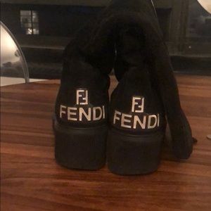 FENDI BOOTS: black suede!